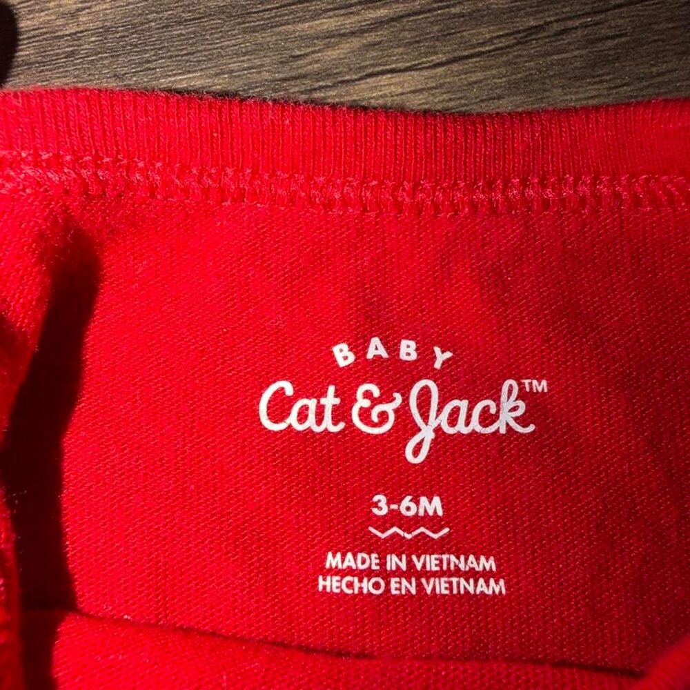 Cat-jack Men's Red Sleepsuits-babygrows - Picture 3 of 4